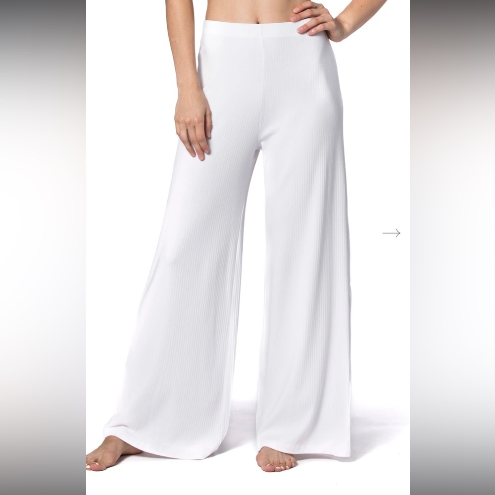Lauren Layne Swim White Hendrix Pants